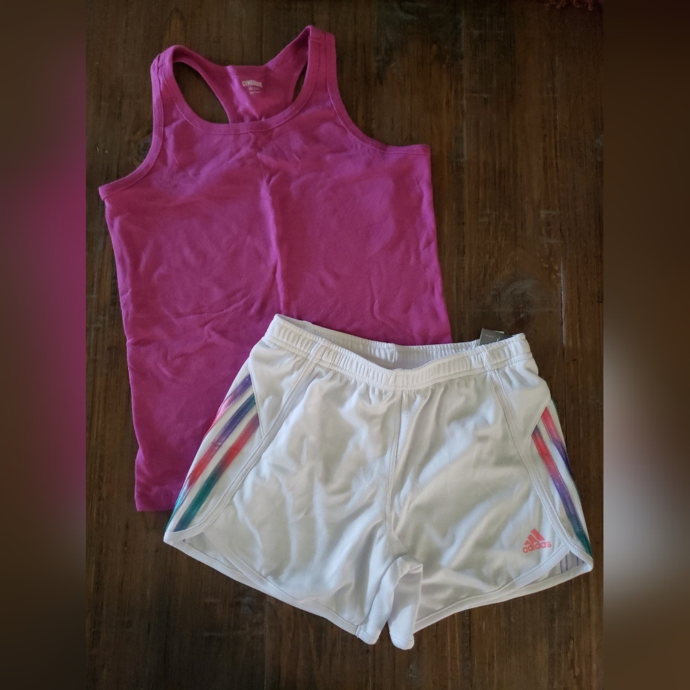 Adidas Shorts & Gymboree TankSize 14